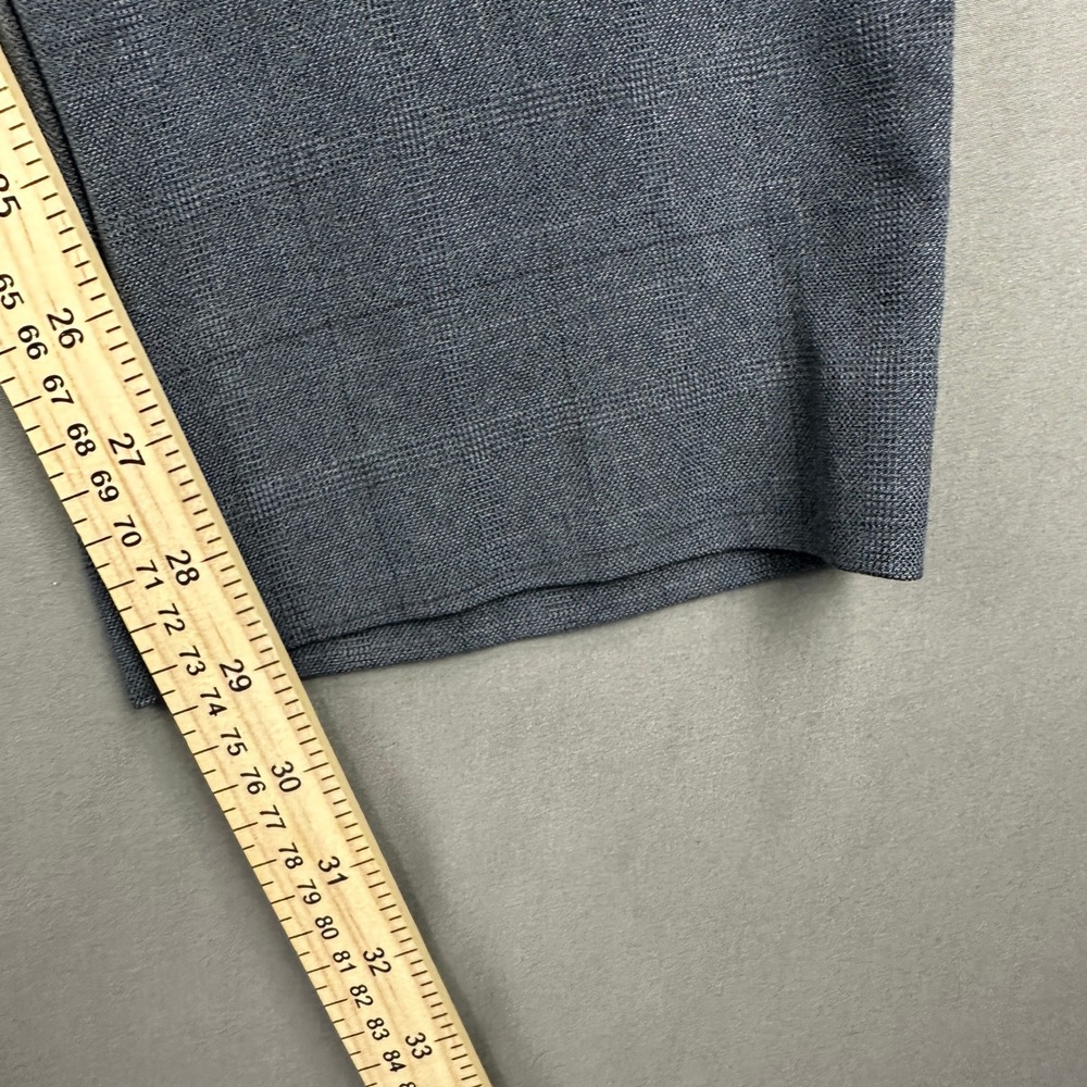 Perry Ellis Dress Pants Mens 32x30 Gray Slim Fit Plaid Portfolio Office Work - Picture 5 of 10